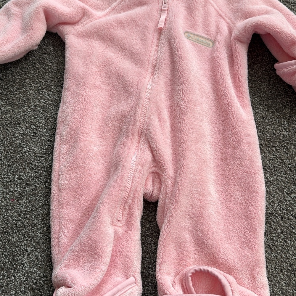 Cozy Columbia Pink Fleece Baby one piece